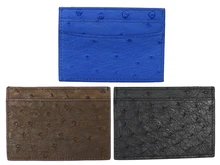 Luxus echte real ostrich haut leder kartenhalter fall, straussenleder kartenhalter, strauß haut kartenhalter