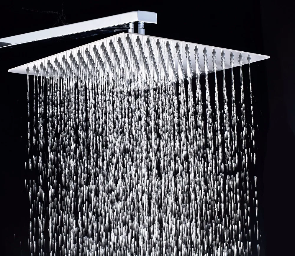 

Xogolo 10 Inch Rain Showerhead, Ultra-thin Shower Head with Rainfall & Square Style, Stainless Steel Overhead, Chrome Finished