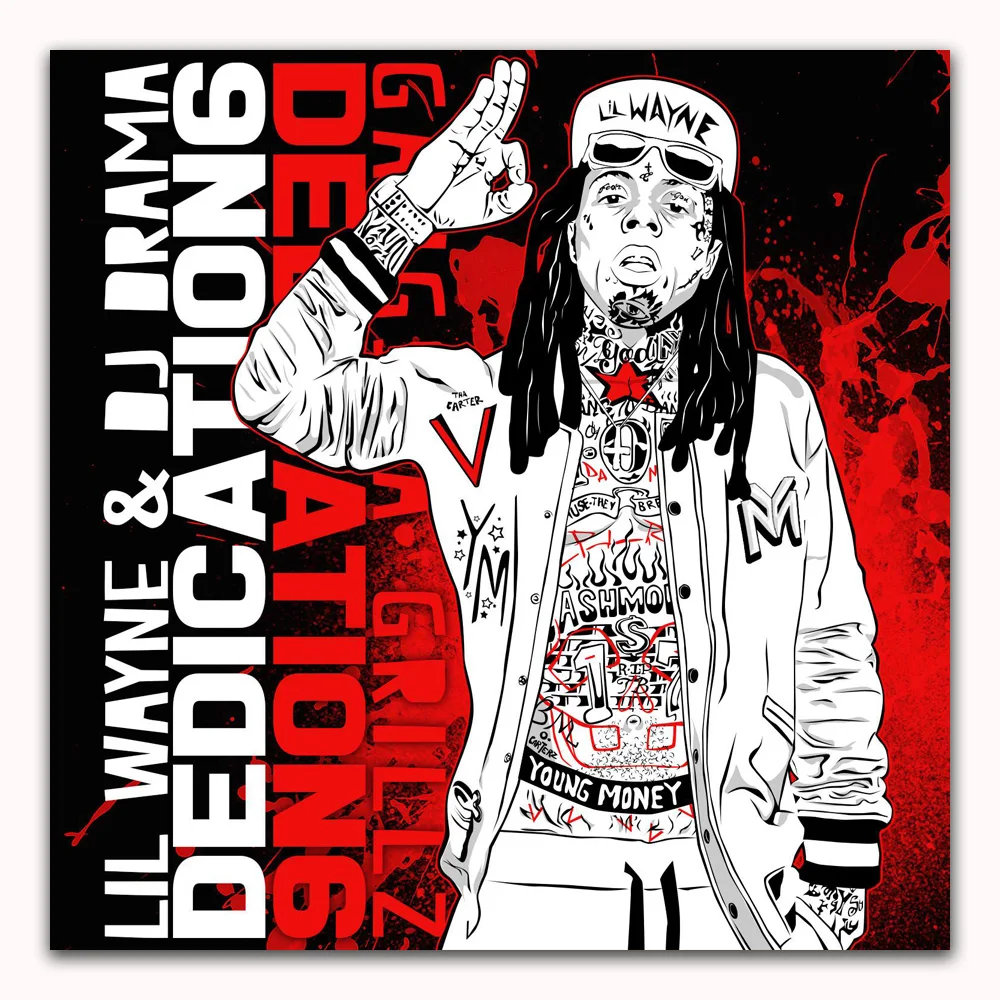 Z0549 Плакаты и принты Lil Wayne преданность 6 Перезагрузка Рэп звезда альбом