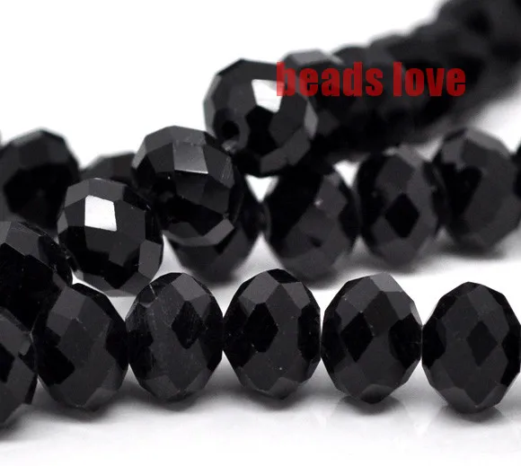 

Faceted Black Glass Crystal Rondelle Spacer Beads 4/6/8/10/12/14mm Jewelry Making Diy Jewelry Accessories Jewelry Findings