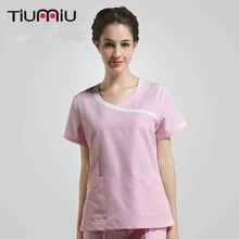 Доктор униформа медсестры женские с короткими рукавами костюм медика набор больничный доктор стоматологическая клиника салон красоты модный дизайн тонкий