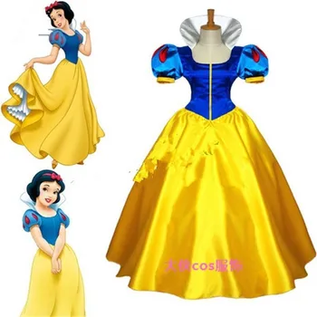 

Hot Anime Snow White Princess Cinderella Cosplay Blue Princess Dress Lolita Uniform Free Shipping