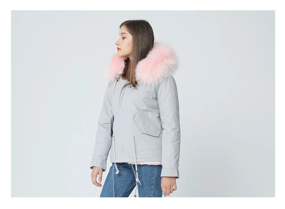 OFTBUY, серые парки, зимняя куртка для женщин, зимнее пальто, женская парка, пальто с натуральным мехом енота, воротник с капюшоном, теплая плотная