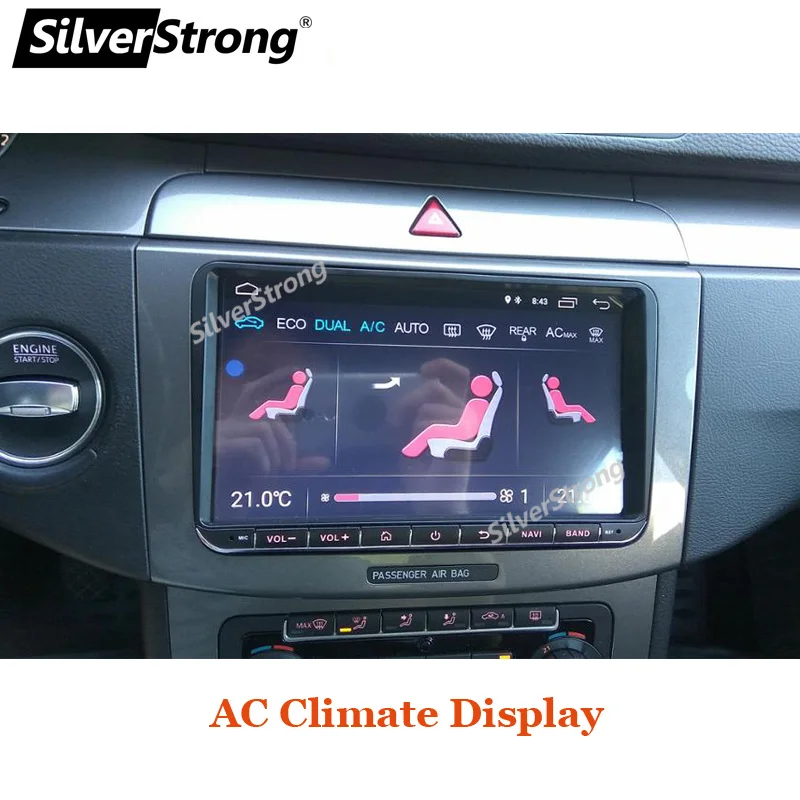 Perfect SilverStrong Android9.1 Car Multimedia player for VW Passat Radio Car DVD for Golf for Tiguan for Vento GPS Option DAB TPMS 5