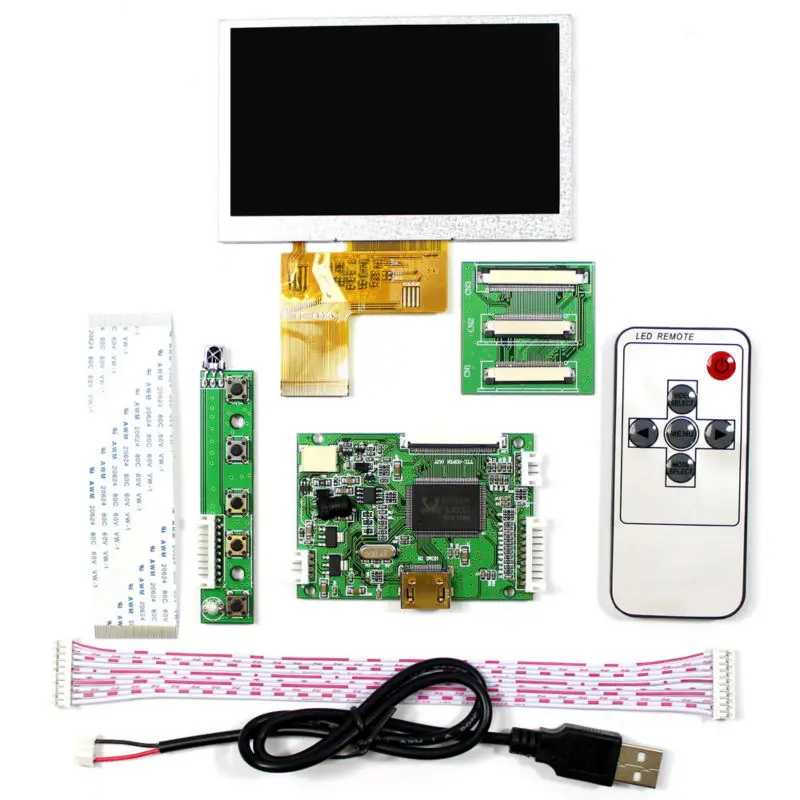 HDMI input lcd controller board vs-ty50-v2 with 4.3inch 480x272 LCD display