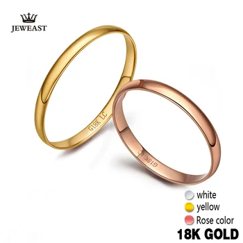 

18k Pure Gold Ring For Lover Hot Smooth Elegant Propose Got Engaged Wedding Party Classic Unisex Women Men Girl New Wholesale