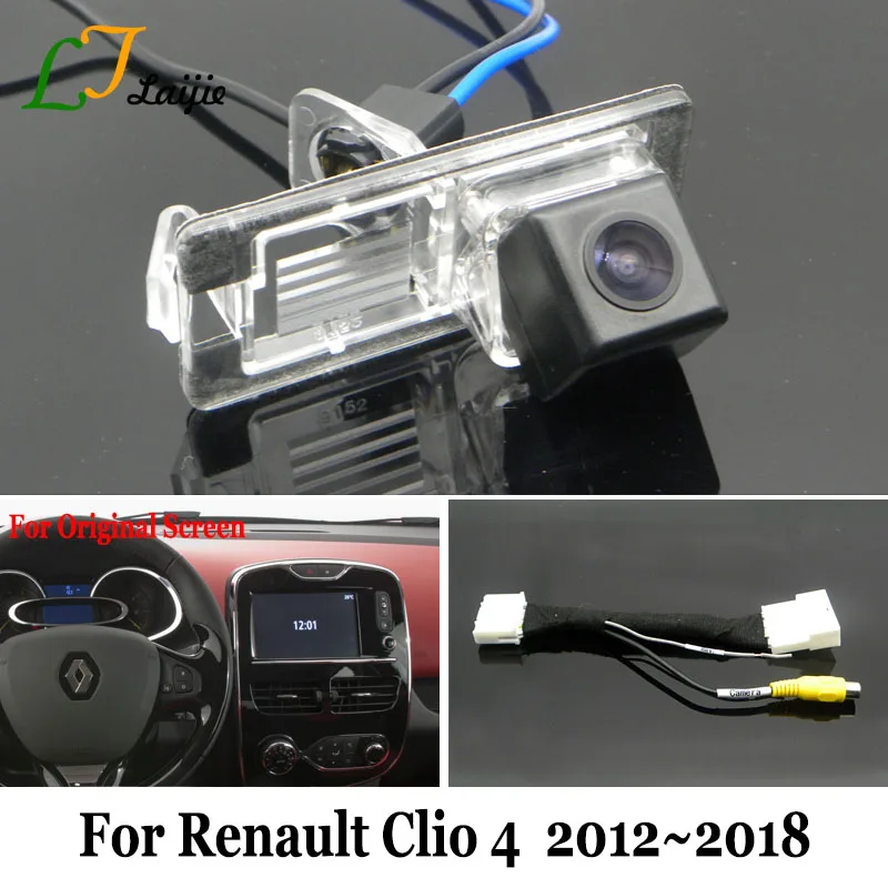 Камера заднего вида с 24Pin адаптером кабель для Renault Clio 4 IV/OEM монитор совместимый HD Автомобильный резервный Обратный камера