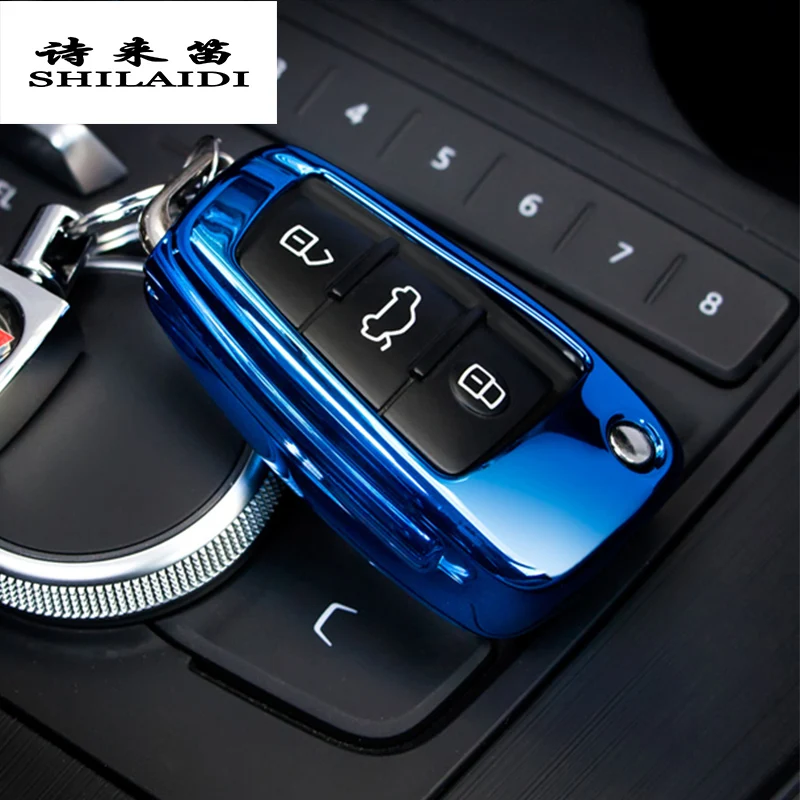 

Car Styling Key Rings Cover Sticker Trim for Audi A1 A3 A3 8P 8L 8V S3 RS3 Q3 Q7 S3 TT Protect Shell Cover Case auto Accessories