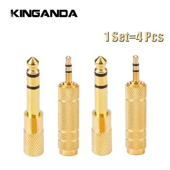 

4pcs/set 3.5mm to 6.5mm 6.35mm Male to Feamle Audio Cable Adapter 6.5 6.35 Jack To Plug 3.5 Jack Stereo AUX Converter Amplifier