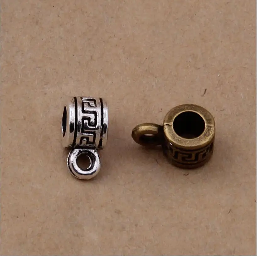 

30pcs/lot Antique Silver/Bronze Spacer Beads fits 3mm leather Cord European Charm Bracelets Necklace DIY Jewelry Making Z284