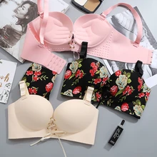 Цельное бесшовное нижнее белье, бюстгальтеры для женщин, сексуальный бюстгальтер пуш-ап, бесшовный бюстгальтер без косточек