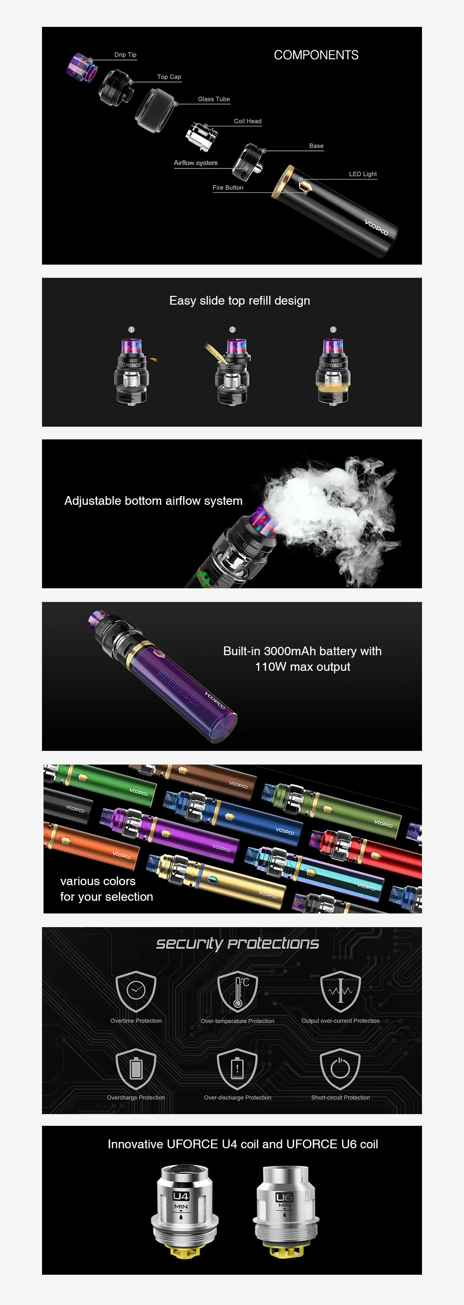 VOOPOO Caliber 110W Kit with UFORCE Tank 3000mAh
