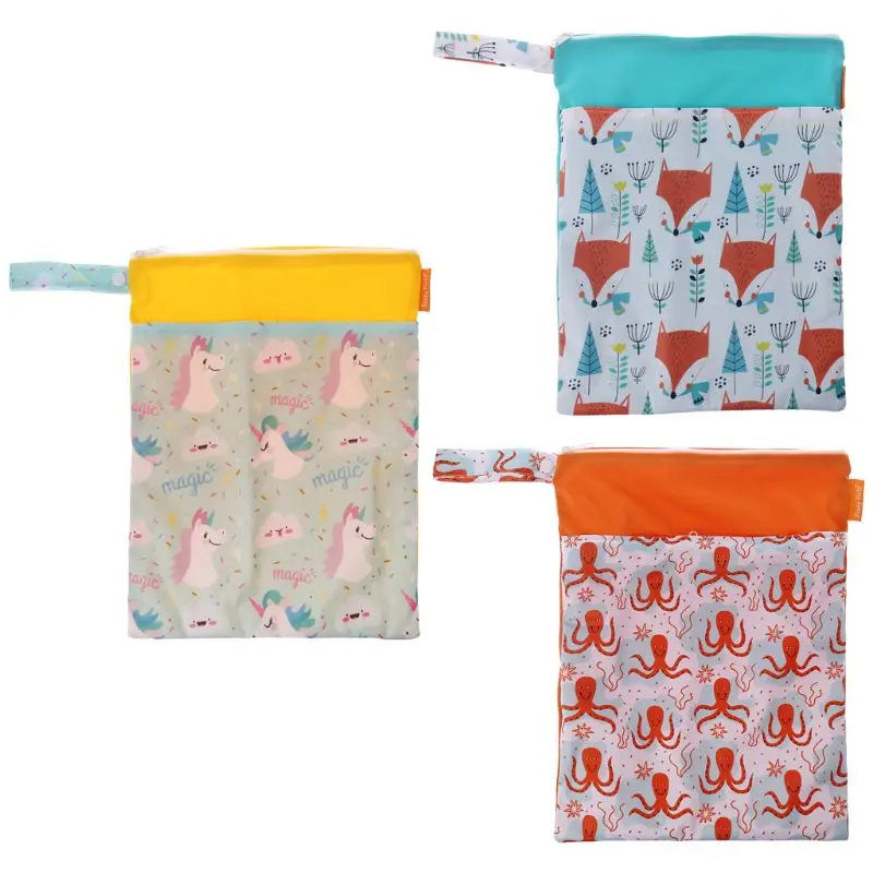 

Baby Diaper Storage Bag Portable Waterproof Zipper Stroller Hanging Nappy Pocket