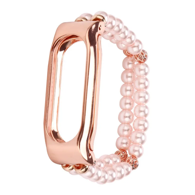 Stainless Steel Frame Strap For Mi Band 2 Pearl Agate Bracelet Jewelry Replacement Wristband Strap for Xiaomi Mi Band 2 40NT27 (7)