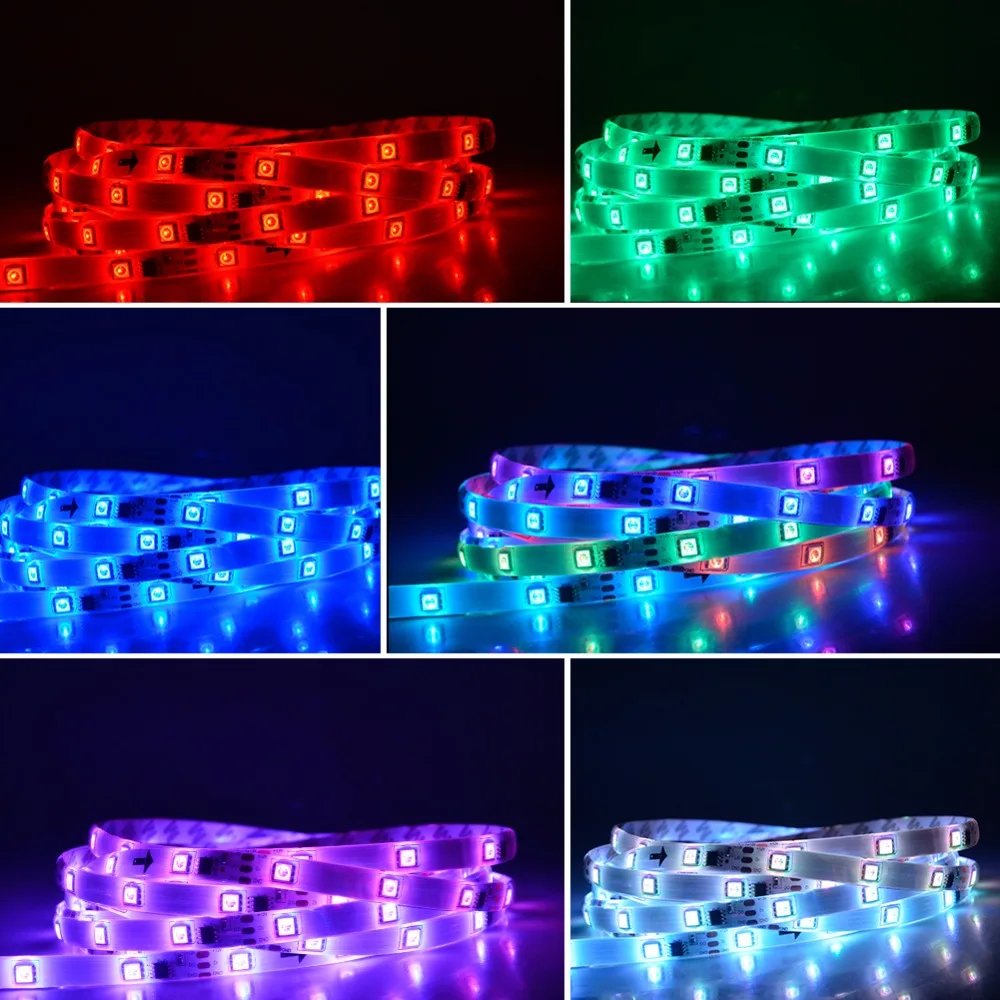 Светодиодная лента 5050 RGB 1903 2811 IC с пультом дистанционного управления 17 клавиш 12 в 3