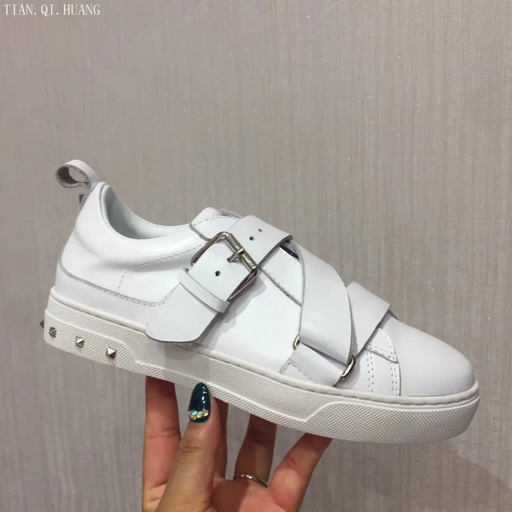 

2018 New Style Classic Fashion Design Woman Casual Shoes High Quality Brand Genuine Leather Shoes TIAN.QI.HUANG