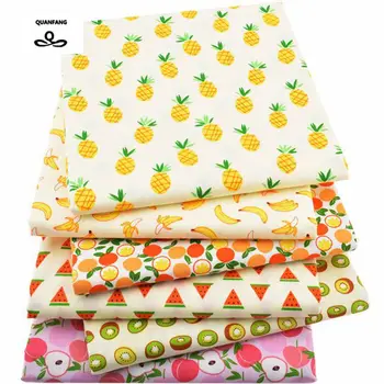 

6pcs/lot,Twill Cotton Fabric Patchwork Cartoon Tissue Cloth Of Handmade DIY Quilting Sewing Baby&Children Sheets Dress Material