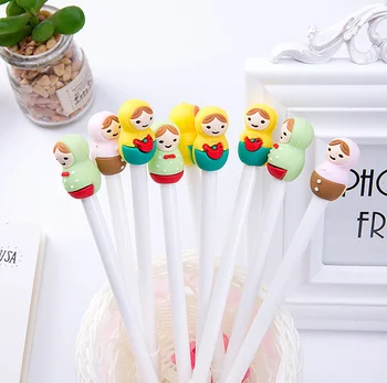 

3pcs Cartoon Color doll Gel Pen kawaii stationery Caneta for kids writing gift School Office Supply Escolar Papelaria