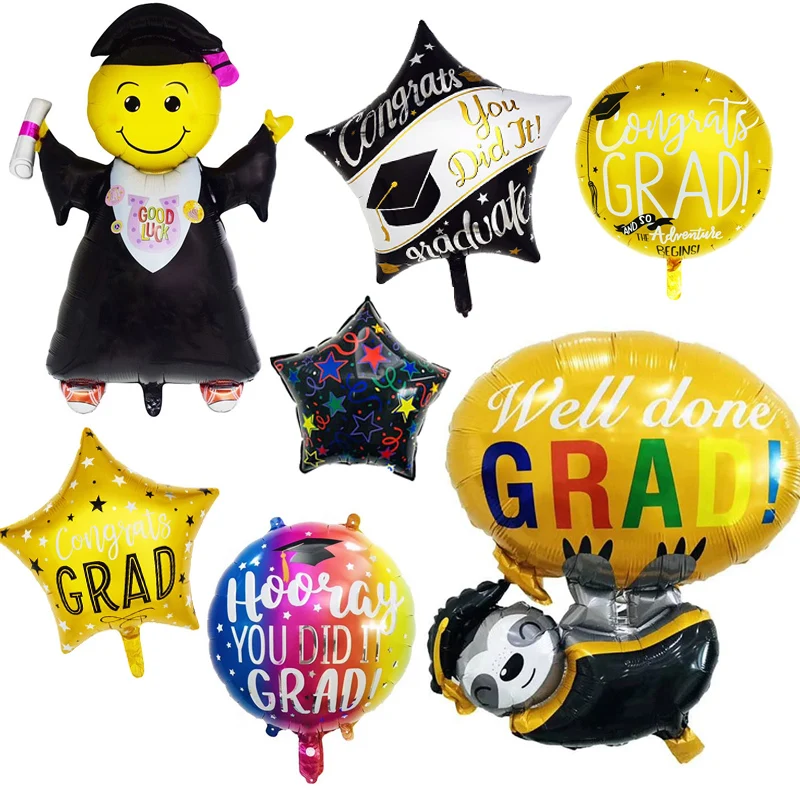 

Cartoon 1PC Graduation Party Congratulation Graduation Foil Balloon School Decorations Graduation Balloons Graduation Gift