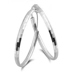 Женские классические серьги кольца из серебра 925 пробы 6 см|jewelry initial|jewelry machinejewelry