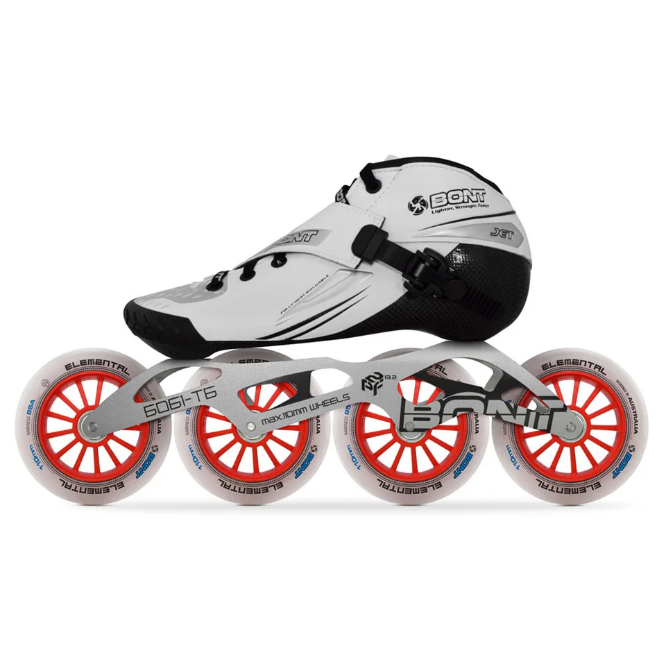 2019 الأصلي بونت طائرة 2PT سرعة حذاء تزلج بعجلات Heatmoldable CarbonFiber التمهيد 4*90/100/110 مللي متر 6061 عنصري عجلة التزلج Patines