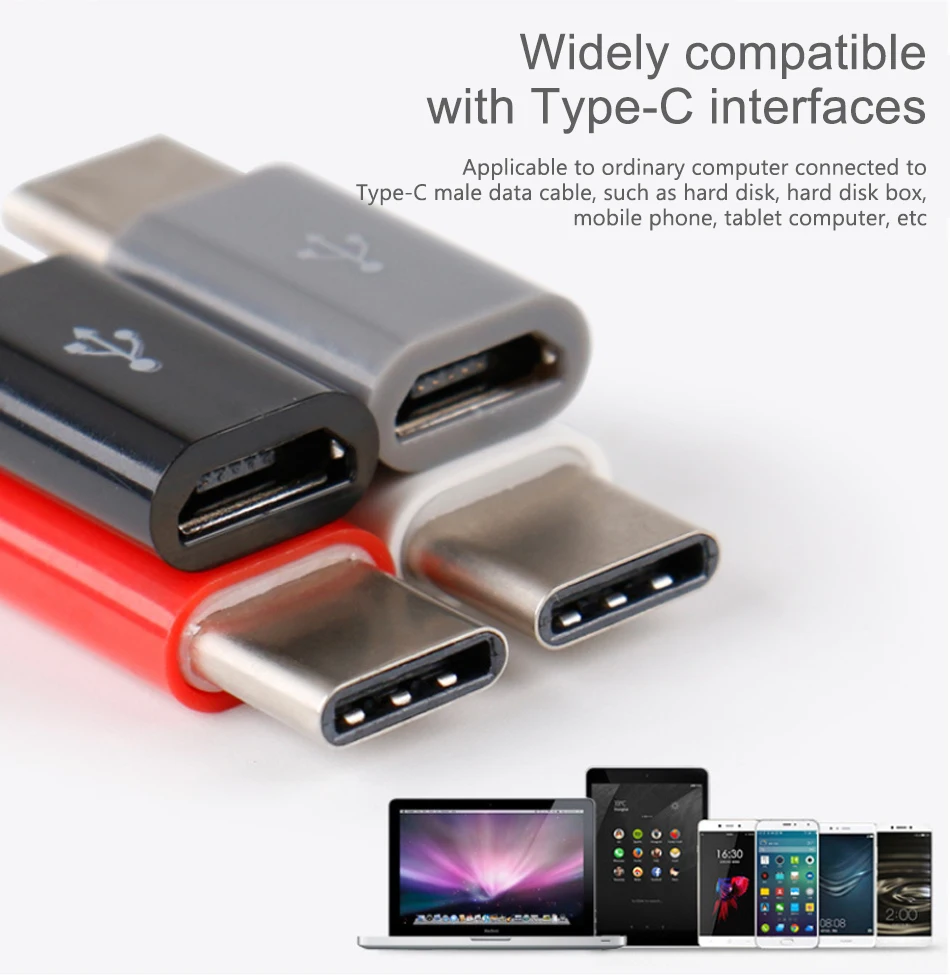 !ACCEZZ USB C to Micro USB OTG Adapter Type C Converter For One Plus 5 For LG G5 G6 Xiaomi Mi 5 6 Samsung S8 OTG Charge Adapter (7)
