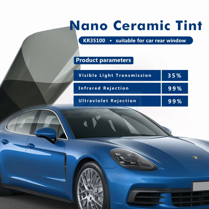 

1.52x30m Dark Gray UV Insulation Car Window Tint Film VLT 35% 2 Ply Solar Protection Film KR35100