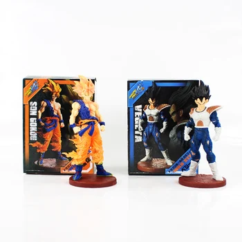 

2Styles 20cm Anime Dragon Ball KAI Son Goku Vegeta Wild Style PVC Action Figure Collectible Dragonball Model Toy