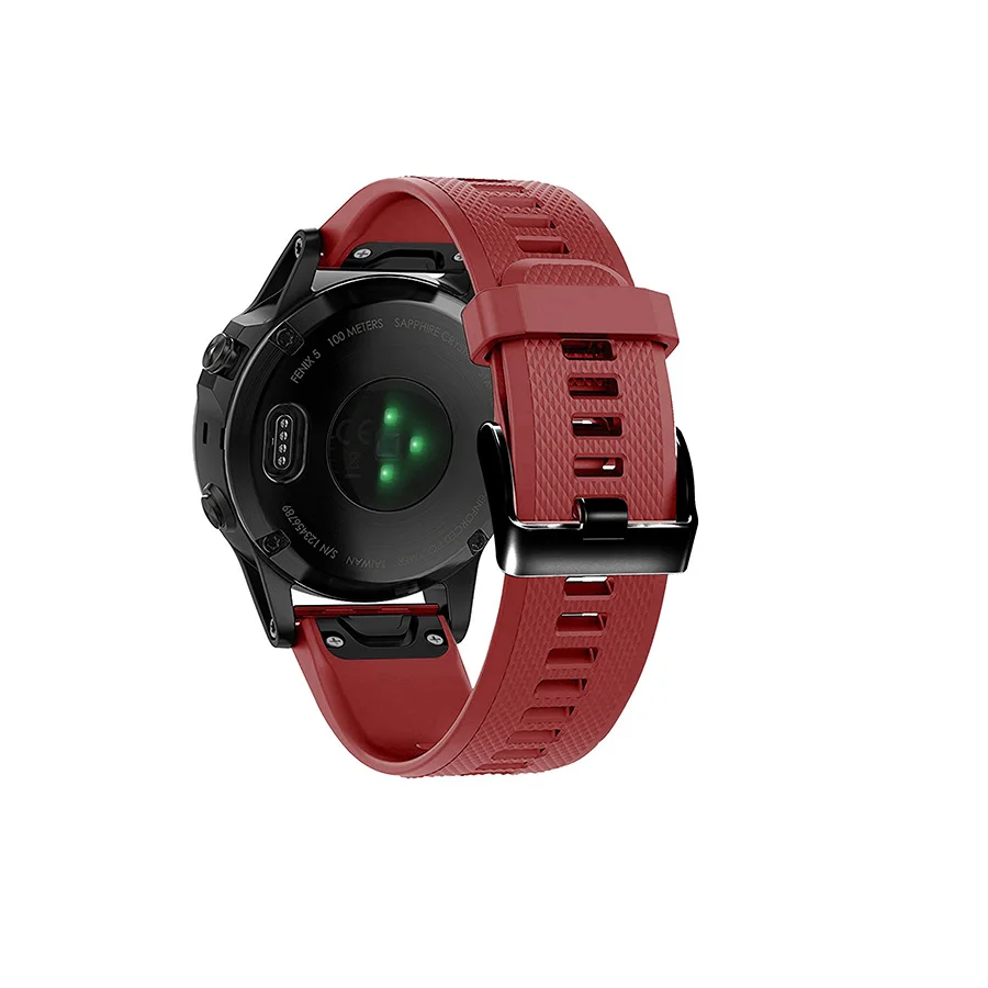 Ремешок для часов 22 мм для Garmin Fenix 5 Plus/Forerunner 935/Instinct Watch Quick Release силиконовый ремешок Easyfit - Цвет ремешка: Red black
