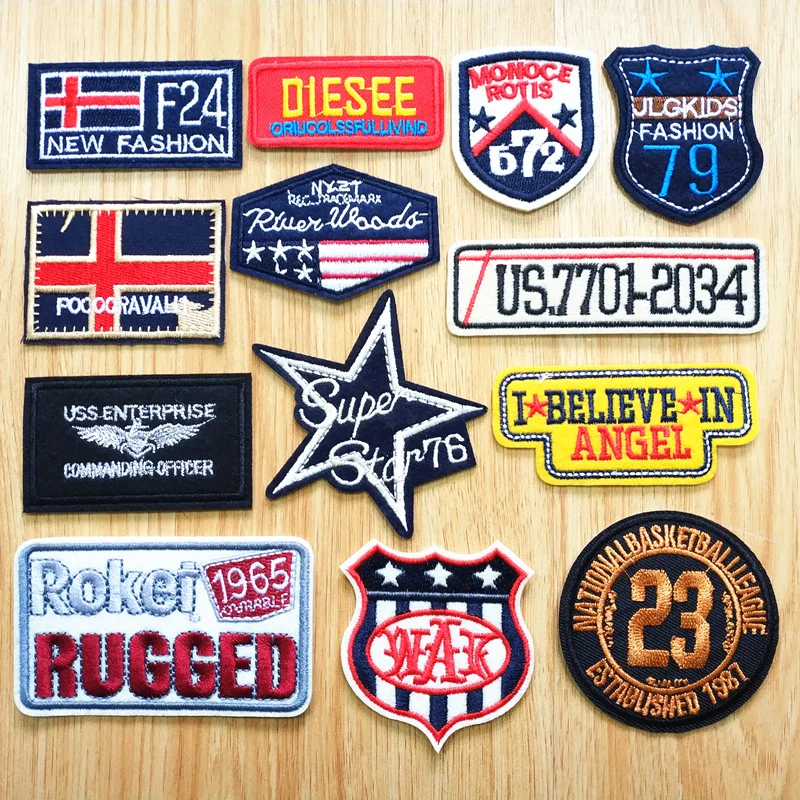 AHYONNIEX 1PC quality Embroidered clothes jeans stickers Patches Sew On