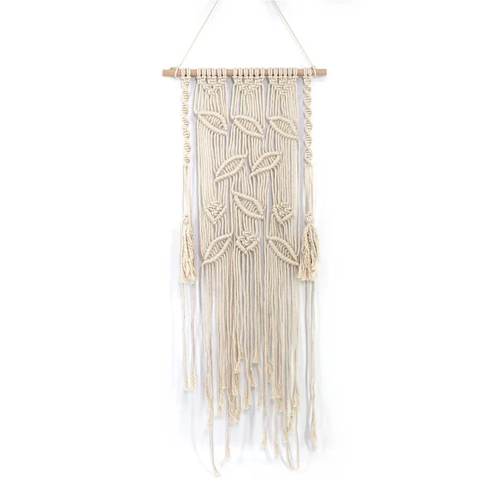 Buy Wall Art Handmade Cotton Wall Hanging Tapestry with Lace Fabrics Bohemian