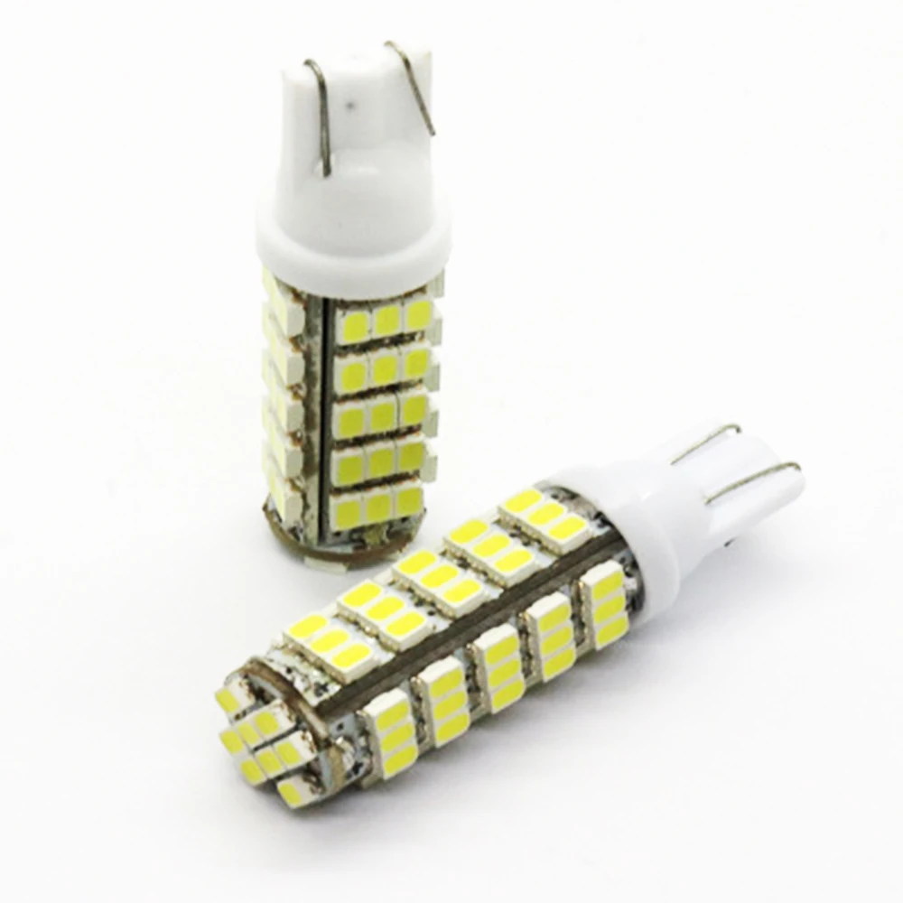 

YSY T10 68LED 1206 68 SMD LED W5W Car 68smd 3020 194 927 168 Side Wedge Lamp Marker Bulb License plate lights High Quality 100x