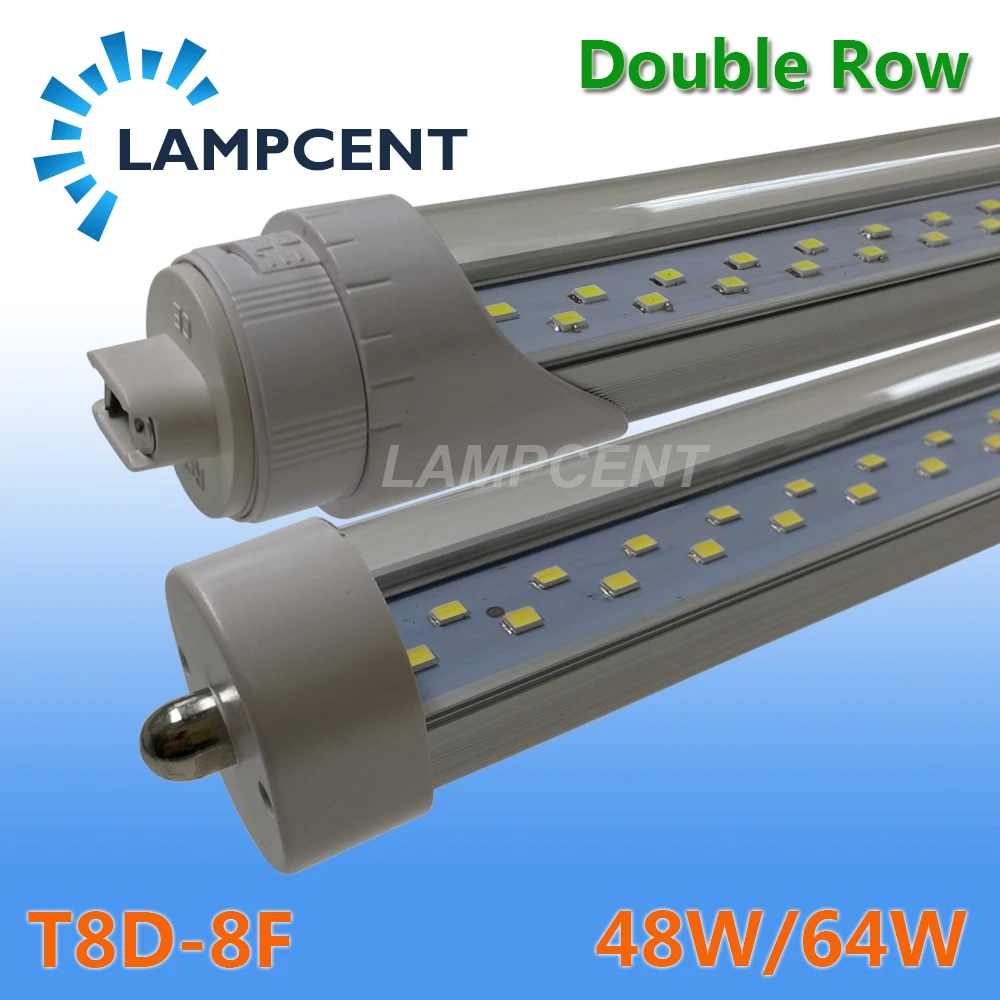 

2-20/Pack Double Row LED Tube Light 8ft 2.4m Super Bright Bulb FA8 R17D(HO) Rotated F96 T8/T10/T12 Fluorescent Lamp Bar Lighting