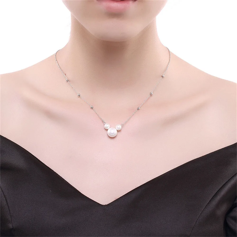 12-Boho 925 Sterling Silver Jewelry 3 Shell Pearl Maxi Choker Necklaces&Pendants For Women Vintage Bijoux Collares Mujer CN055