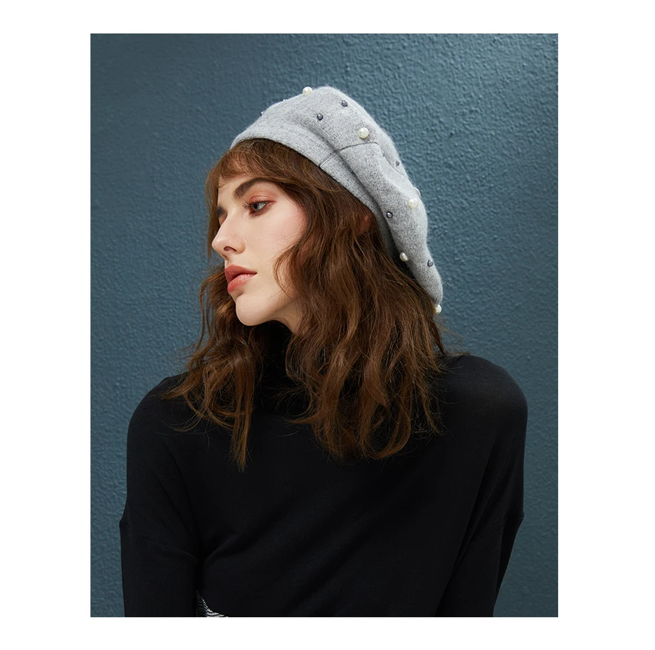 MOSNOW 2018 Women Berets Hat Female Pearl Decoration Brand High Quality Caps Fashion Accessory Winter Hats New Headwear Beret2 (5)