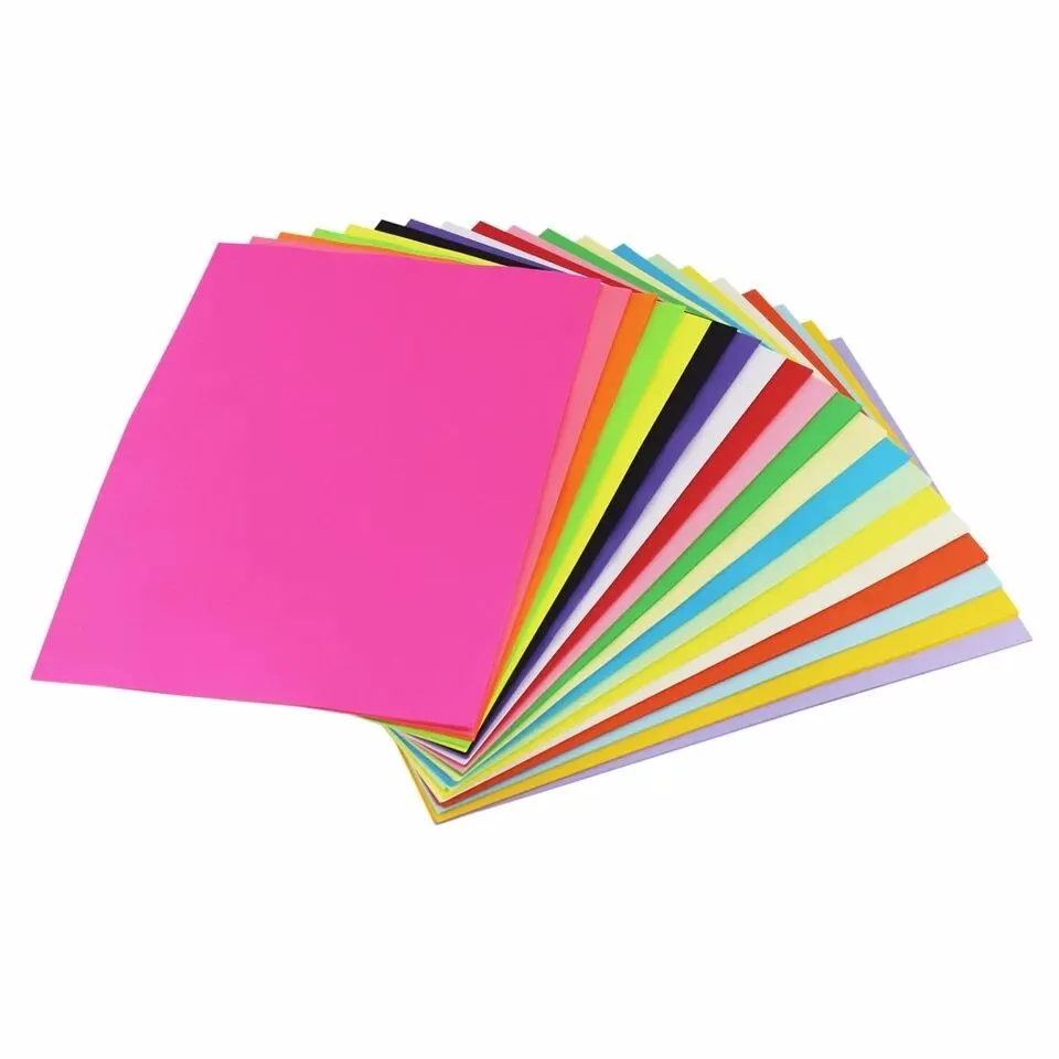 

100 sheets Colored paper a4 80g multicolour copy paper mixed 10 colors per pack