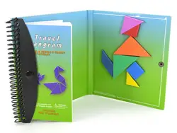 Дети магнитная головоломка Танграм IQ логическая Логические Паззлы игры Игрушечные лошадки для детей 120 проблемы