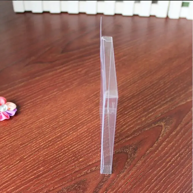 10x10x1cm Clear Photo Album Box Gift Underwear Plastic PVC Box Candy Tea Display Pothook Box Free Shipping 2