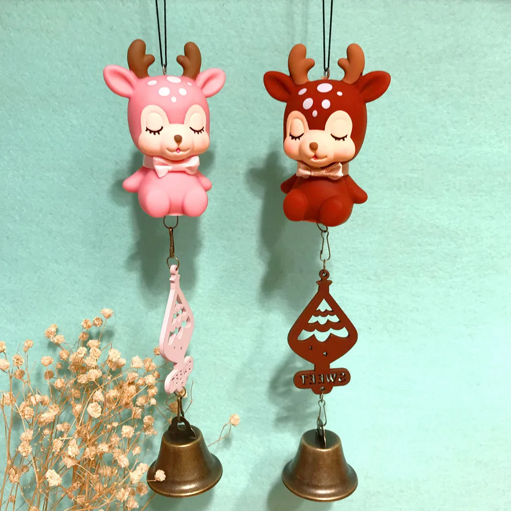 

Creative lovable deer lovers pendant balcony decoration wind bell car pendant children girls birthday gift