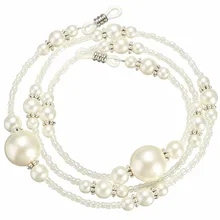 White Imitation Pearl Design Glasses Chain Eyewear Cord Reading Glass Neck Strap Eyeglass Holder Accessories Jewelry Findings