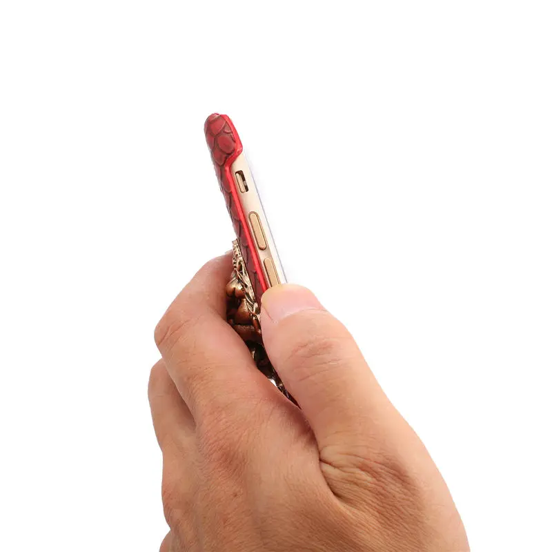 Aoweziic Lion head shop for iPhone 6Plus phone case 6s 7plus 8Plus X punk ring buckle protection suit tide