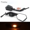 Motorcycle Rear view mirror with front turn signal For Kawasaki ZX 10R 2008 2009 2010 Accessories Brand New 1