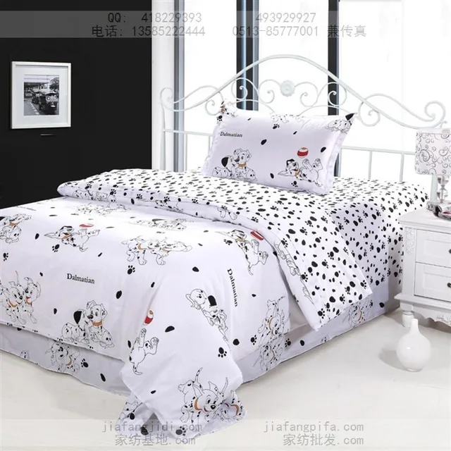 dog print bedding sets cotton bed sheets bedspread kids cartoon twin toddler size sheets