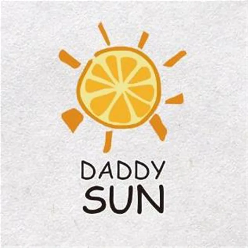 

Fashion Cute Patch DIY Clothes 24cm DADDY SUN 3d stickers Thermal Transfer Printing Iron on patches for clothing T shirt Women