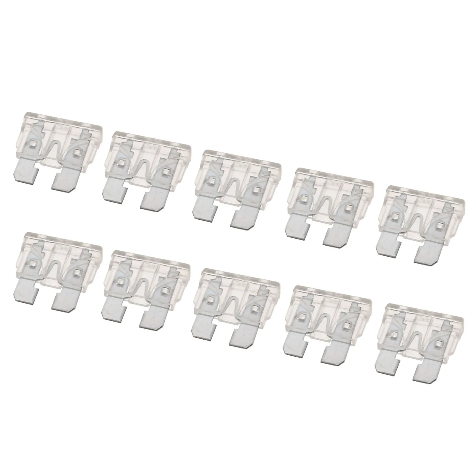 10Pcs/lot 25A Transparent Car FuseCoded Standard Blade Fuse for Auto Car Truck PC + Zn Alloy Material