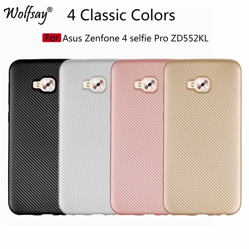 

Asus Zenfone 4 Selfie Pro ZD552KL Case Anti-Slip Carbon Fiber Texture Silicone Cover For Asus Zenfone 4 Selfie Pro ZD552KL Case