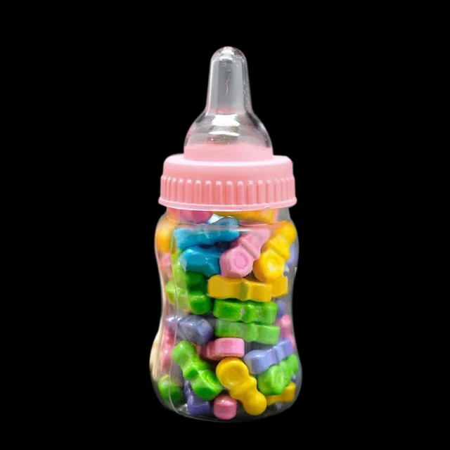 24 Bomboniere Bottiglia Latte Baby Shower - Scatoline Plastica Per Caramelle Con Nastro, Idee Regalo - Foto 3
