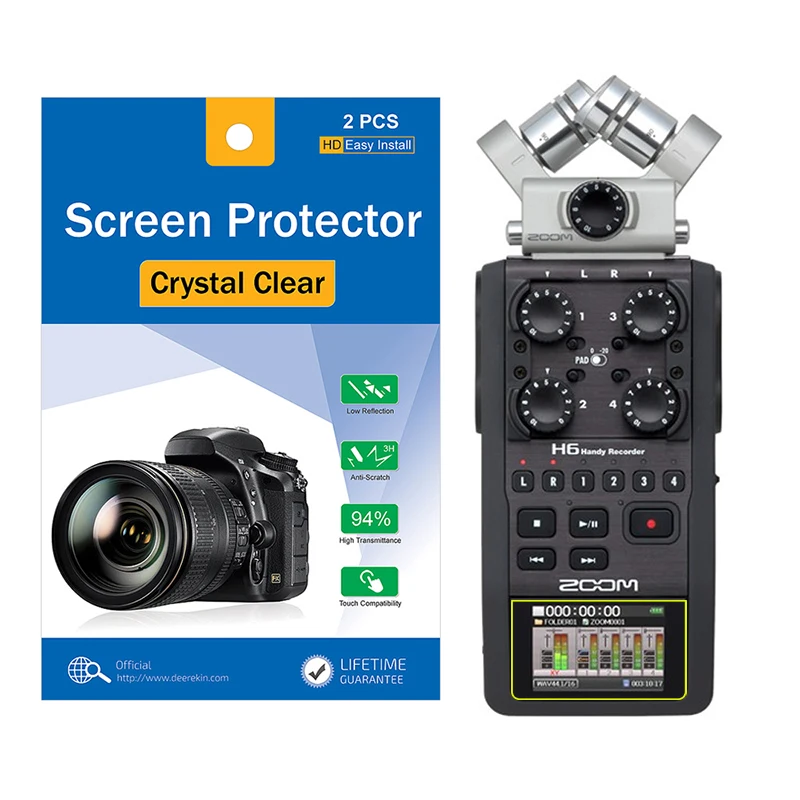 

2x Deerekin Flexible LCD Screen Protector Protective Film for Zoom H6 Handy Recorder