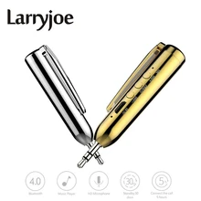 Larryjoe Mini 3,5 мм Bluetooth 4,0 приемник беспроводной музыкальный аудио приемник адаптер перезаряжаемый автомобильный комплект AUX с микрофоном