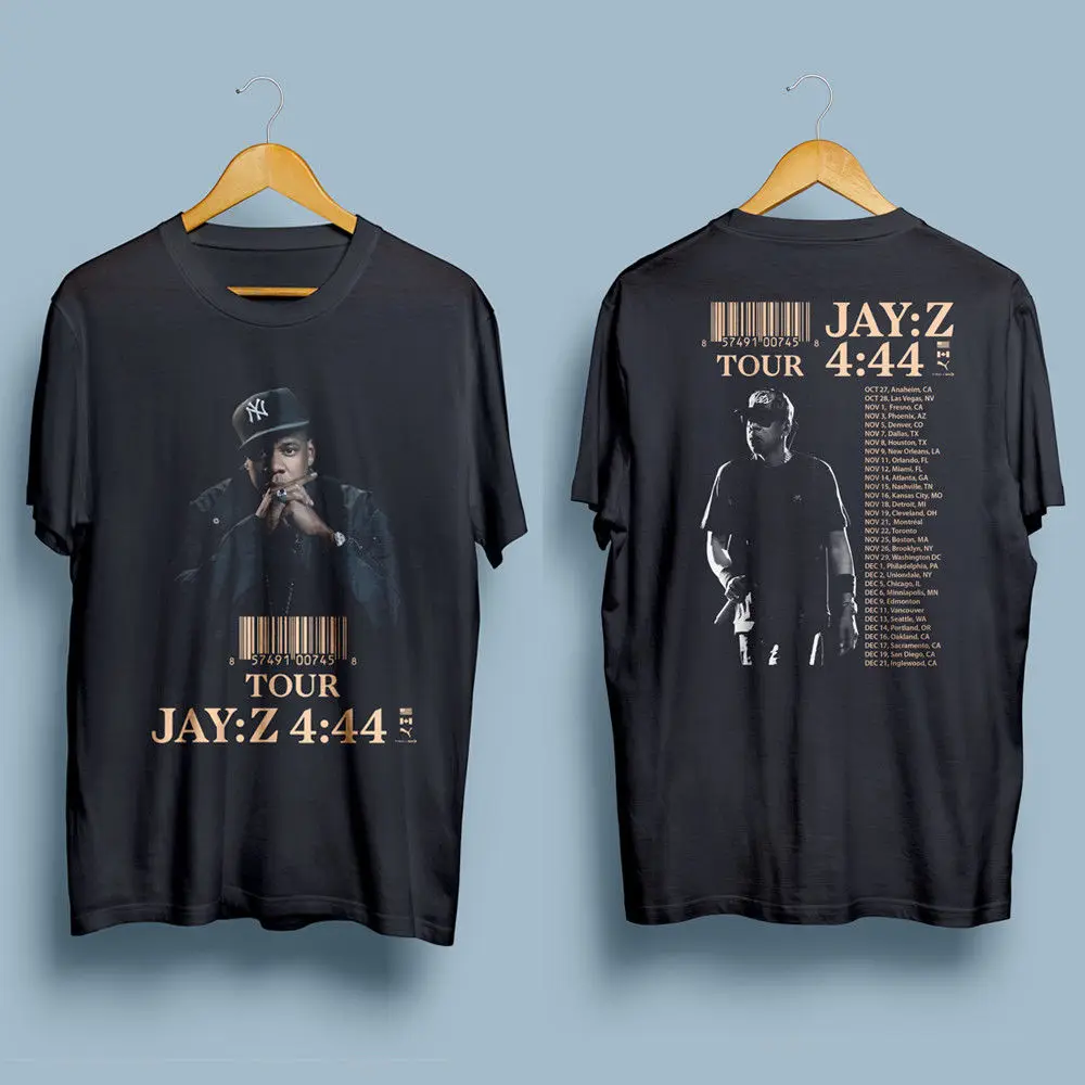 Новая футболка Jay Z 4 44 Tour 2018 в стиле хип хоп мужская черная S 4Xl|t shirt men|hip hop t shirtt |
